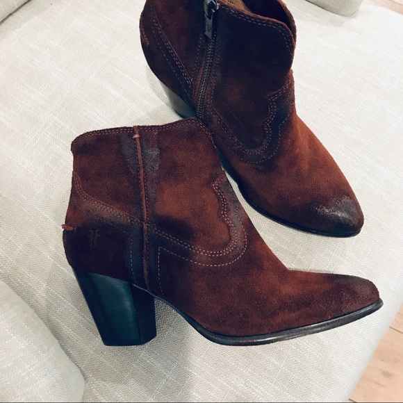 Frye Shoes - Frye Brown Suede Ankle Boots